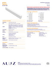 ALUZ A1-ZYZY-SQR Installation Instructions Manual