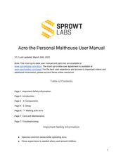 Sprowt Labs Acro User Manual