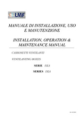 LMF EKA 10 Installation, Operation & Maintenance Manual