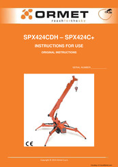 Ormet SPX424CDH Instructions For Use Manual