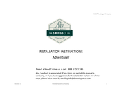 The Swingset Adventurer Installation Instructions Manual