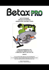Betax PRO DBB0202 Operating	 Instruction