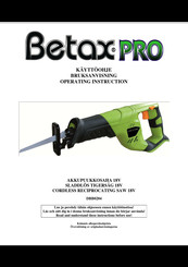 Betax PRO DBB0204 Operating	 Instruction