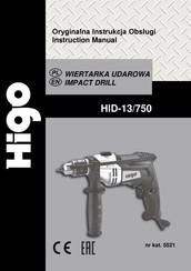 Higo HID-13/750 Instruction Manual