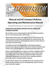 Rollsizer DC Compact Operating And Maintenance Manual