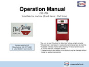Chef Snow CRE-170A Operation Manual