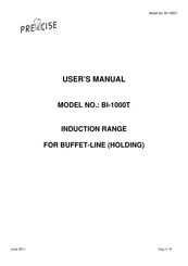 Matfer Bourgeat Precise BI-1000T User Manual