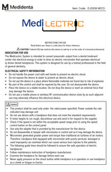 Medidenta MediLECTRIC EJ0008-MEDI Instructions For Use Manual