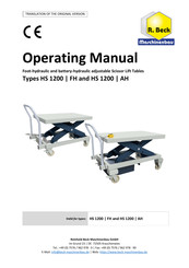 R. Beck Maschinenbau 194.100.00 Operating Manual