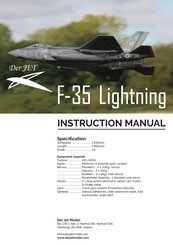 Der Jet Model DerJet F-35 Lighting Instruction Manual