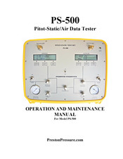 PRESTON PRESSURE PS-500 User And Maintenance Manual