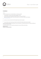 Tyba Muse Quick Start Manual