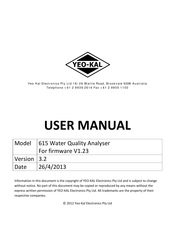 YEO-KAL 615 User Manual