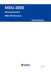 Synerex MDU-2000 User Manual