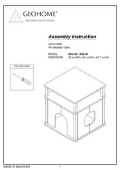 GEOHOME I602-41 Assembly Instruction Manual