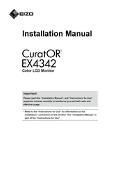 Eizo CuratOR EX3242-3D Installation Manual
