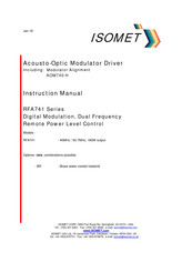 ISOMET RFA741 Series Instruction Manual