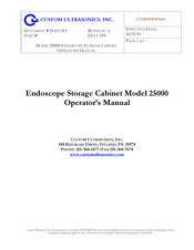 CUSTOM ULTRASONICS 25000 Operator's Manual