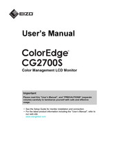 Eizo ColorEdge CG2700S User Manual