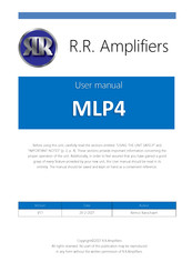 R.R. Amplifiers MLP4 User Manual