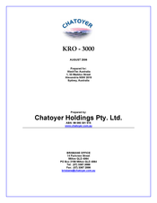 Chatoyer KRO - 3000 Manual