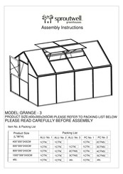 Sproutwell GRANGE-3 Assembly Instructions Manual