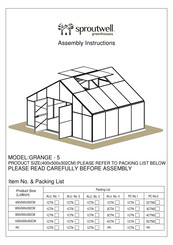 Sproutwell GRANGE - 5 Assembly Instructions Manual