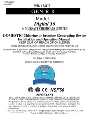 MURSATT GEN-R-8 Digital 36 Installation And Operation Manual