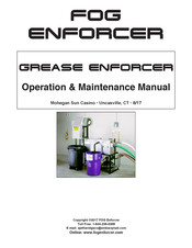 FOG Enforcer GREASE ENFORCER Operation & Maintenance Manual