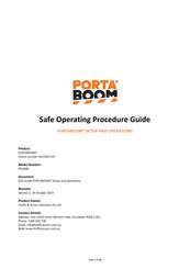 PORTABOOM PB2000L Operating Procedure Manual