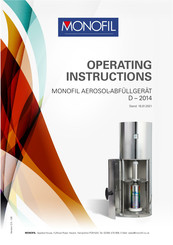 monofil Aerosol-Abfullgerat D-2014 Operating Instructions Manual