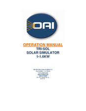 OAI TRI-SOL Operation Manual