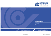 ROTZLER TITAN TI 5 Installation Manual