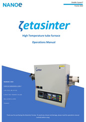 NANOE Zetasinter Operation Manual