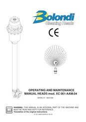 Bolondi XC 061-AAM.04 Operating And Maintenance
