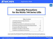 Nichia NV4L144AR Assembly Instructions Manual