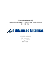 ADVENTCED ANTENNAS LPD-100M1G Technical Manual