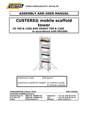 CUSTERS HANDY 700 Assembly And User's Manual