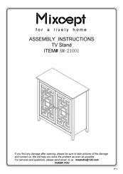 Mixcept AM-21001 Assembly Instructions Manual