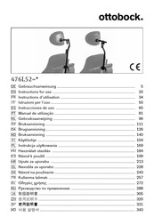 Otto Bock 476L52 Series Instructions For Use Manual