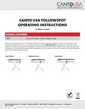 CANTO USA Aurora X1 Series Operating Instructions Manual