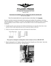 Falcon Ridge HU-4421-XL-SDK01 Instructions For Installation And Care