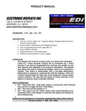 ELECTRONIC DISPLAYS ED206-115-4D-N1-KY Product Manual