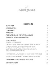 AUGUSTE REYMOND AR.HE User Manual