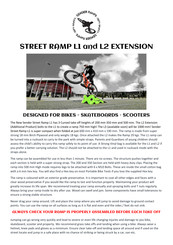 SENDER RAMPS STREET RAMP L1 EXTENSION Manual