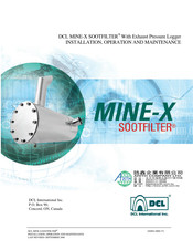 DCL MINE-X SOOTFILTER BM Accompaniment To The Installation, Operation And Maintenance Manual
