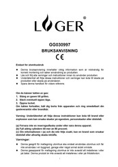 LOGER GG030997 Operating Instructions Manual