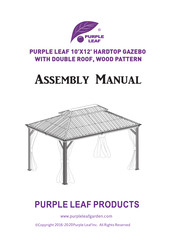 PURPLE LEAF HARDTOP GAZEBO WITH DOUBLE ROOF Assembly Manual