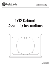 Implicit Audio 1x12 Cabinet Assembly Instructions Manual