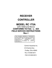 Control Industries RC 1T5A Service Instructions Manual